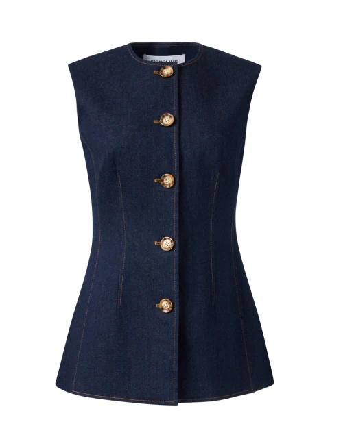 Jessup Navy Vest Top