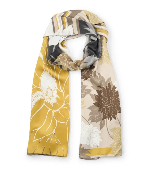 Taupe Floral Print Scarf