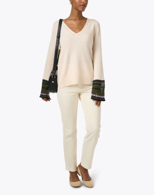 Cuff Links Cream Sweater