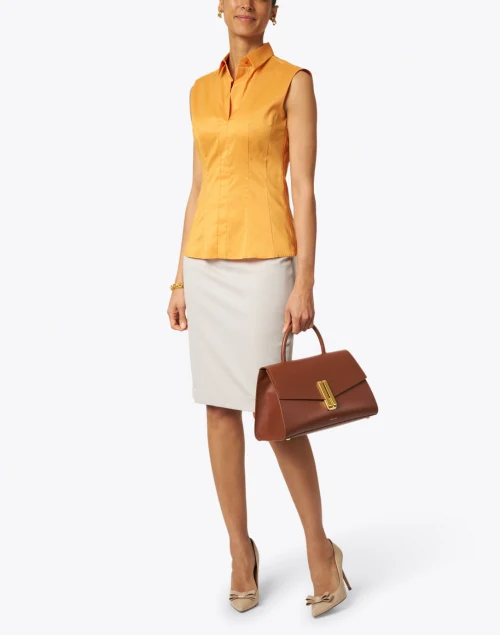 Logan Silver Knit Pull-on Skirt