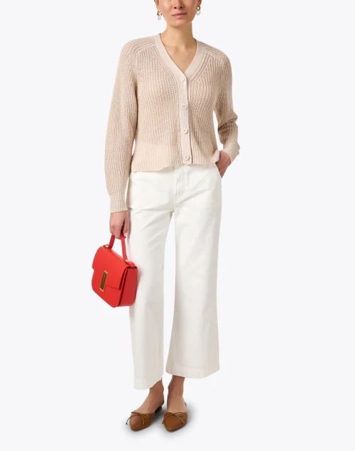 Beach Beige Linen Cardigan