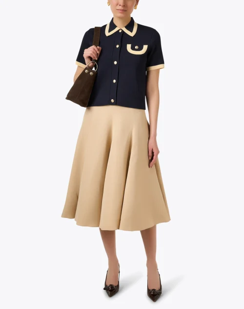 Pacha Navy Collared Sweater
