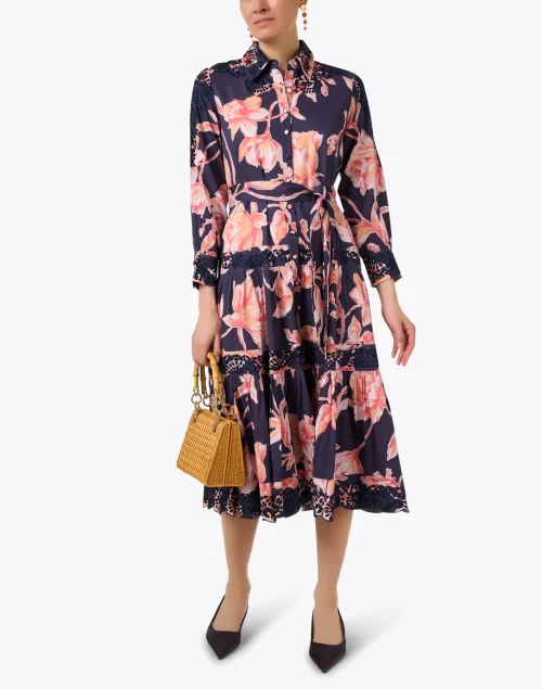 Molly Purple Floral Print Dress