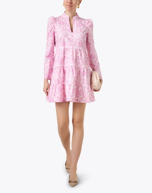 Pink Floral Print Tunic Dress