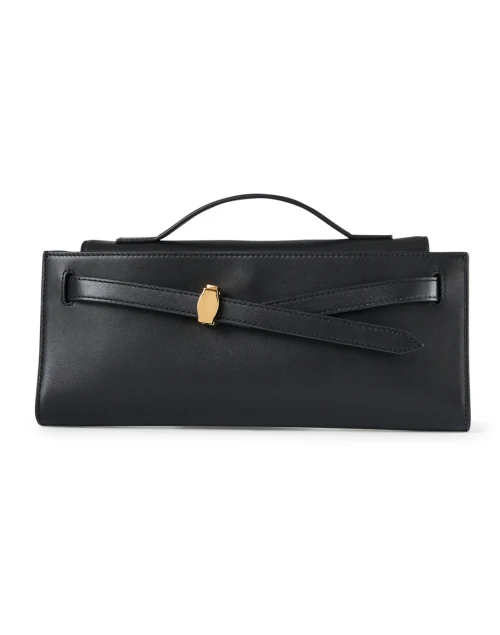 Dash Black Leather Clutch