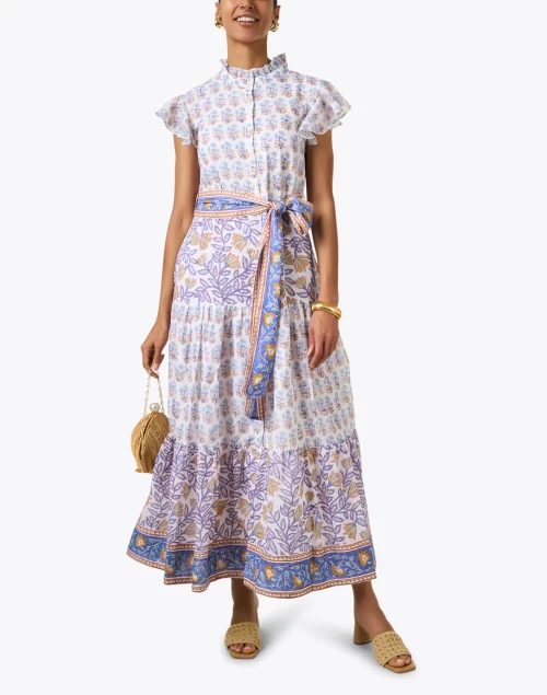 White Multi Print Dress