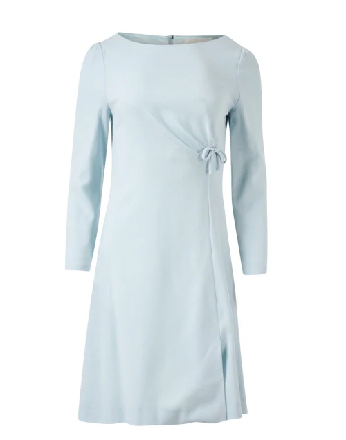 Vale Blue Wool Crepe Dress