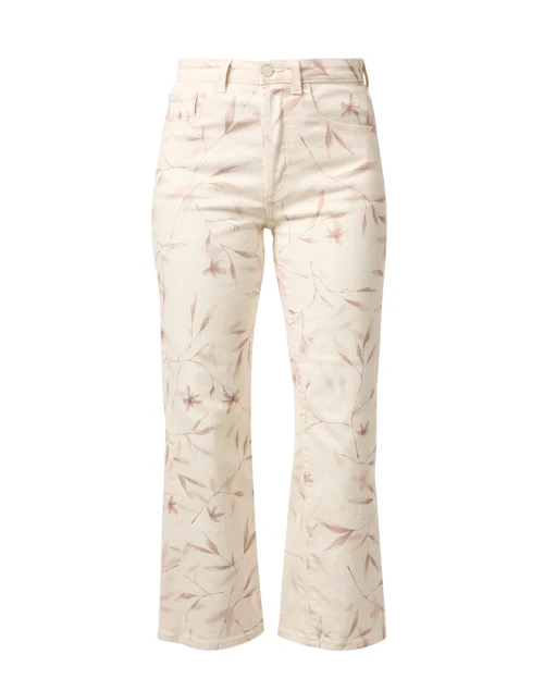 Kinsley White Print Stretch Flare Jean