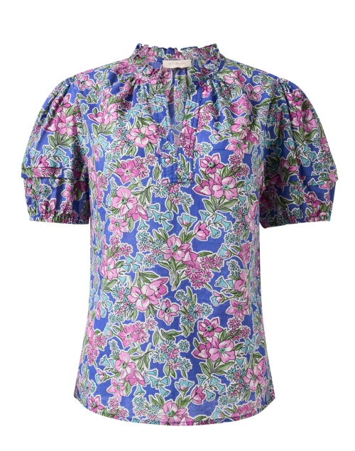 Bronte Blue Multi Floral Top