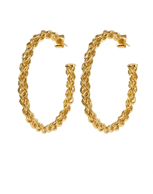 Gold Chain Small Hoop Earrings