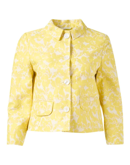 Jackie Yellow Floral Jacquard Jacket