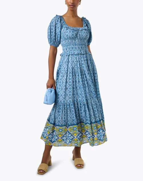 Percy Blue Floral Print Dress