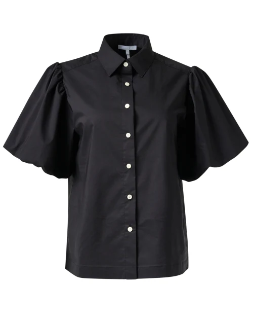 Angelina Black Puff Sleeve Blouse