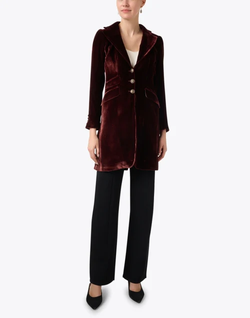 Borgogna Burgundy Velvet Coat