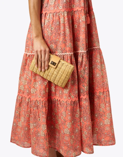 Lou Tan Wicker Clutch