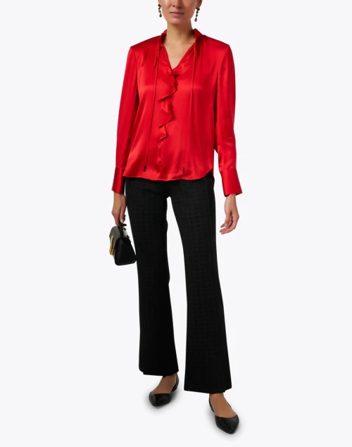 Red Silk Blouse