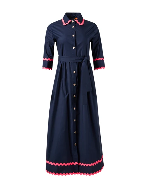 Natalia Navy Cotton Shirt Dress