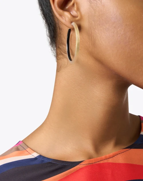 Gold Lucite Hoop Earrings