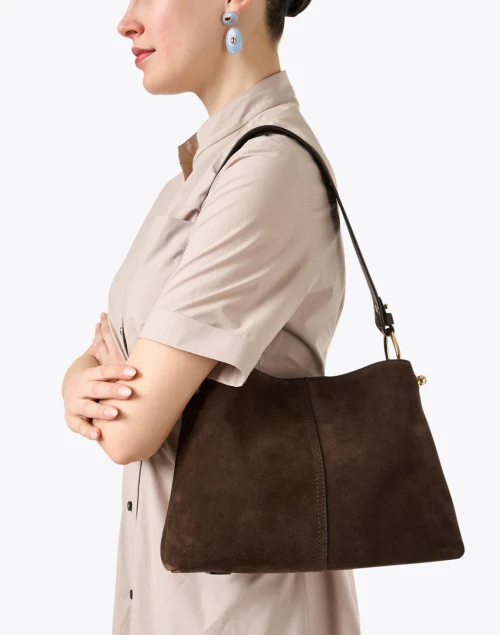Lana Brown Suede Hobo Bag