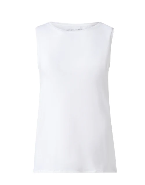 White Soft Touch Boatneck Tank