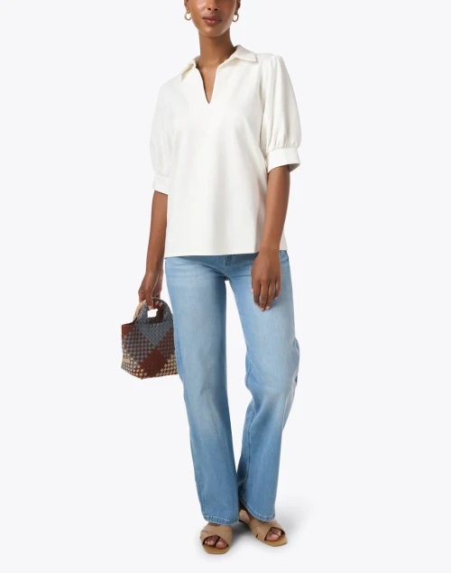 Katia Cream Ponte Top