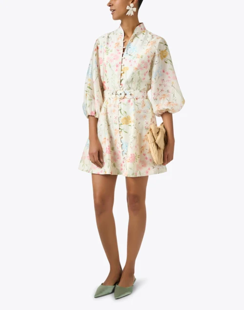 Valencia Ivory Floral Print Dress