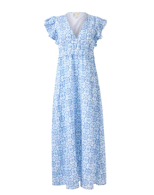 Blue Medallion Print Dress