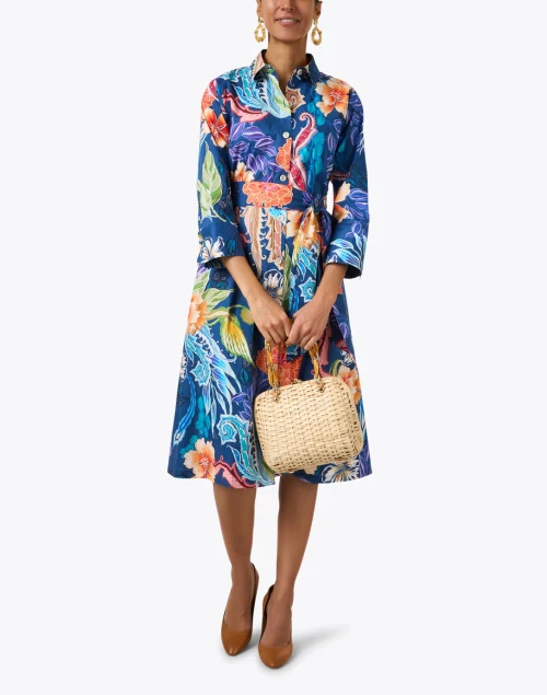 Tamron Multi Floral Print Shirt Dress