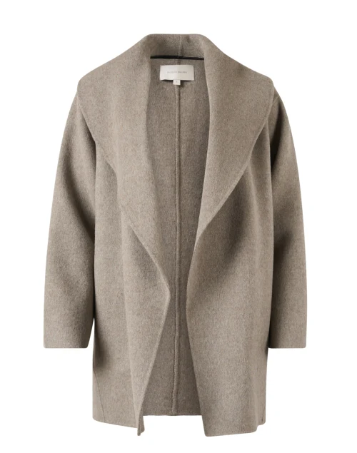 Finley Taupe Wool Shawl Coat