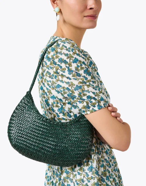 Nova Luna Green Woven Leather Bag