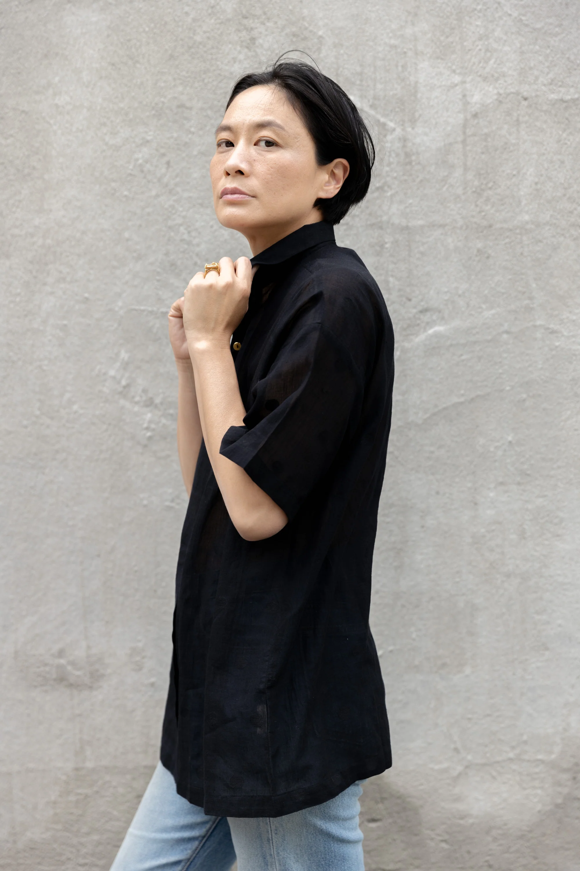 Black Checks Lounge Shirt