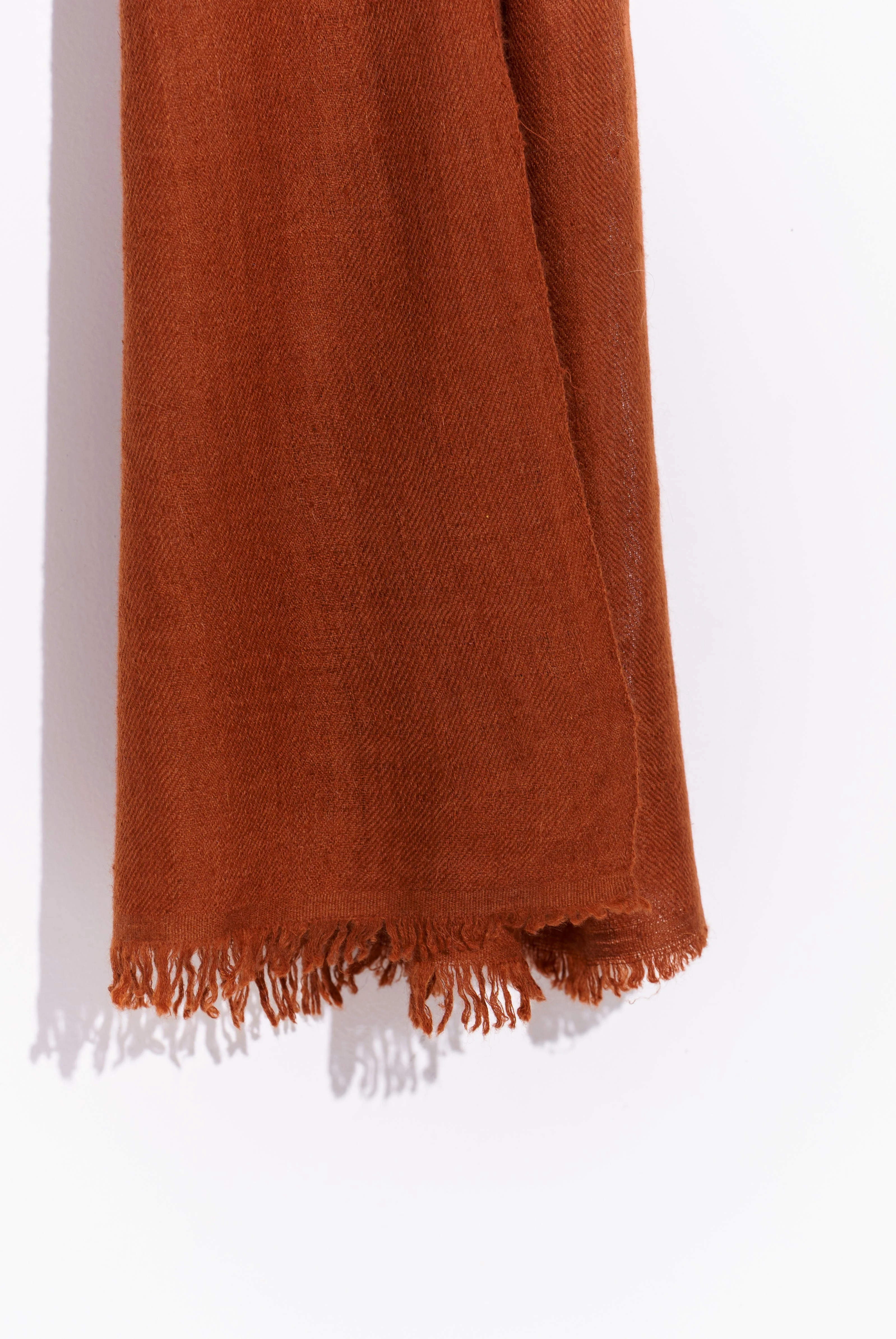 Toasted brown cashmere stole