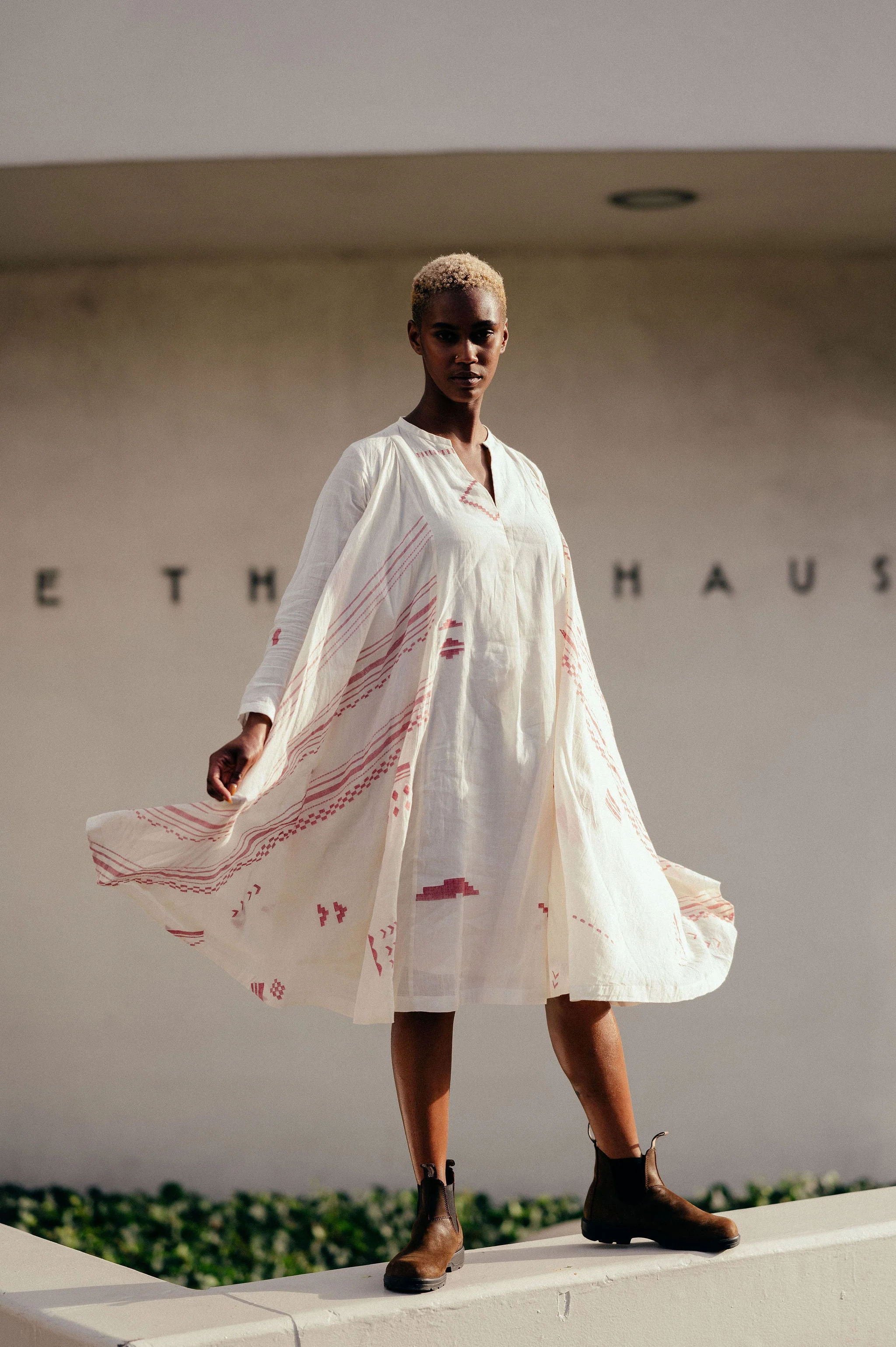 A-line fluid midi dress