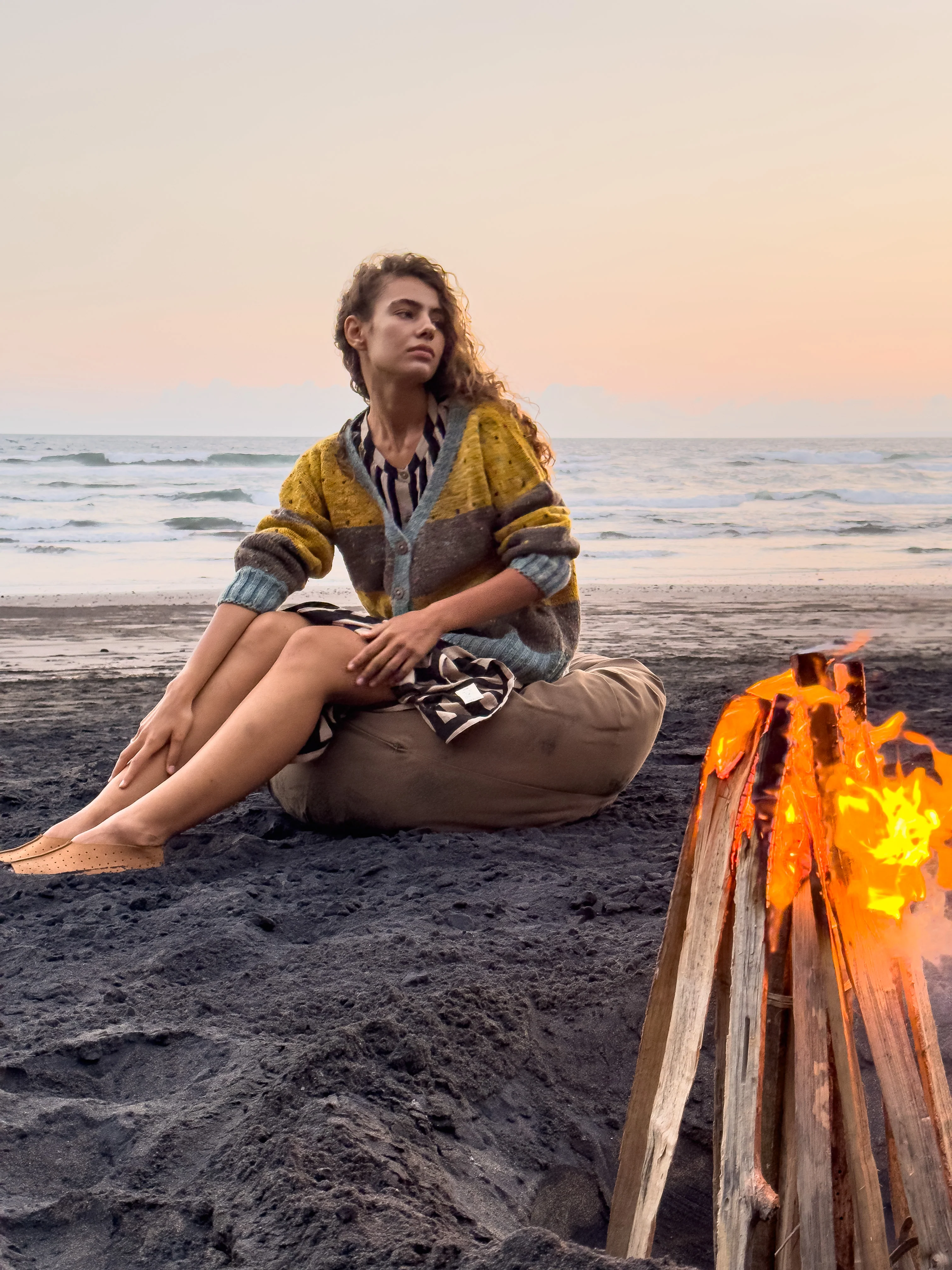 Ochre Striped Sweater