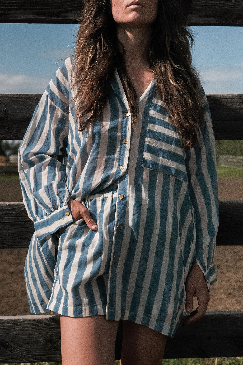 Summer Blue Artist Smock