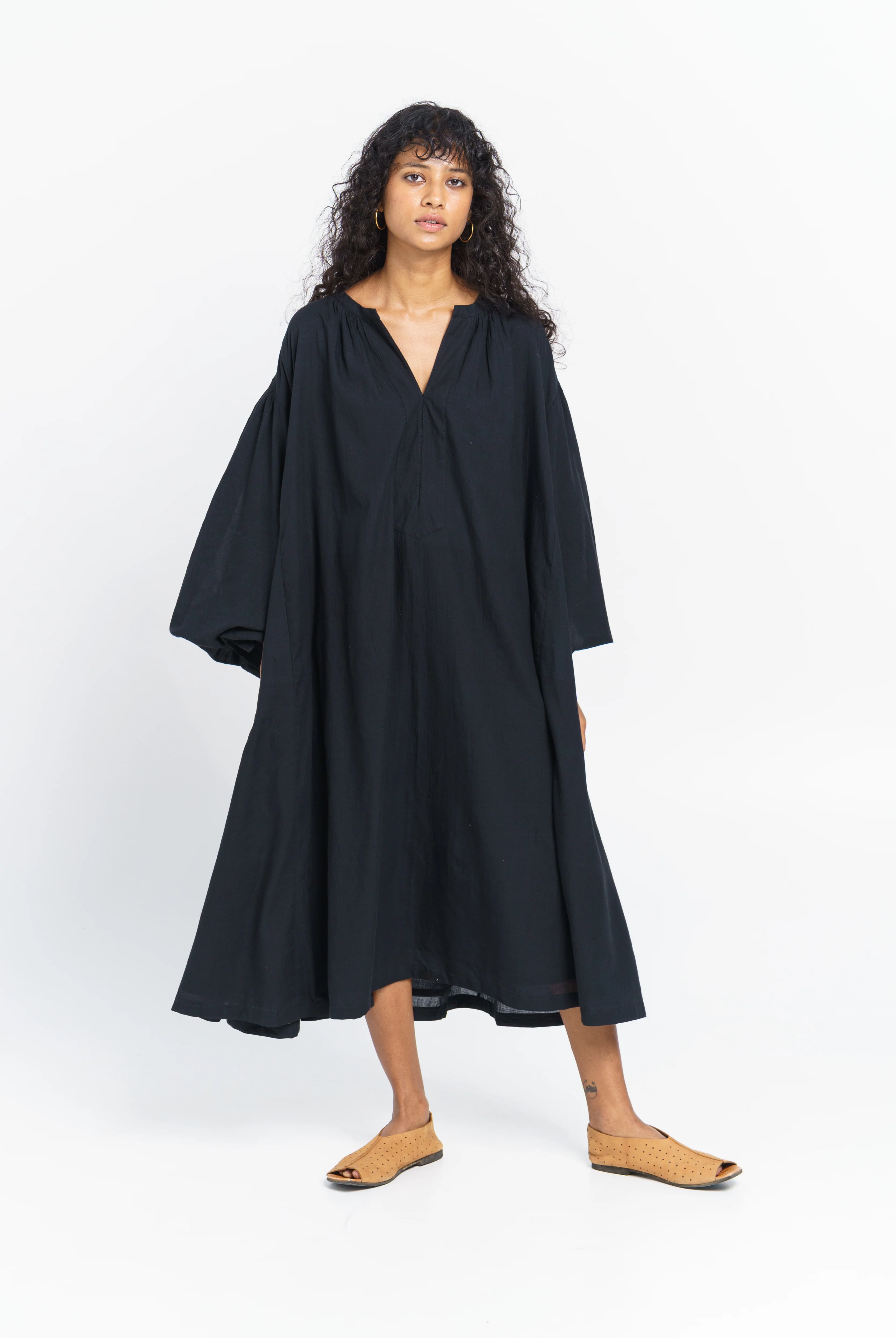 Free flowing relaxed midi dress