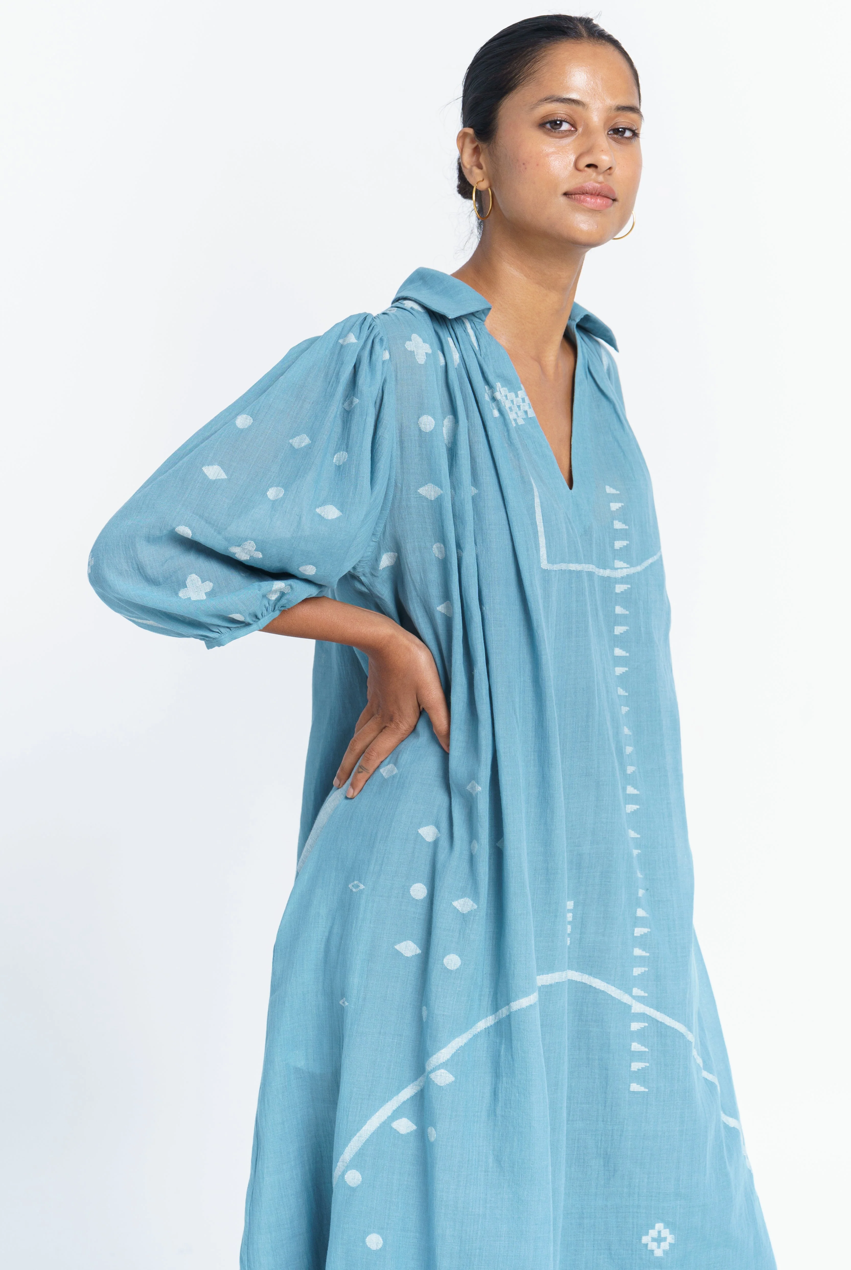 Relaxed fit midi dress