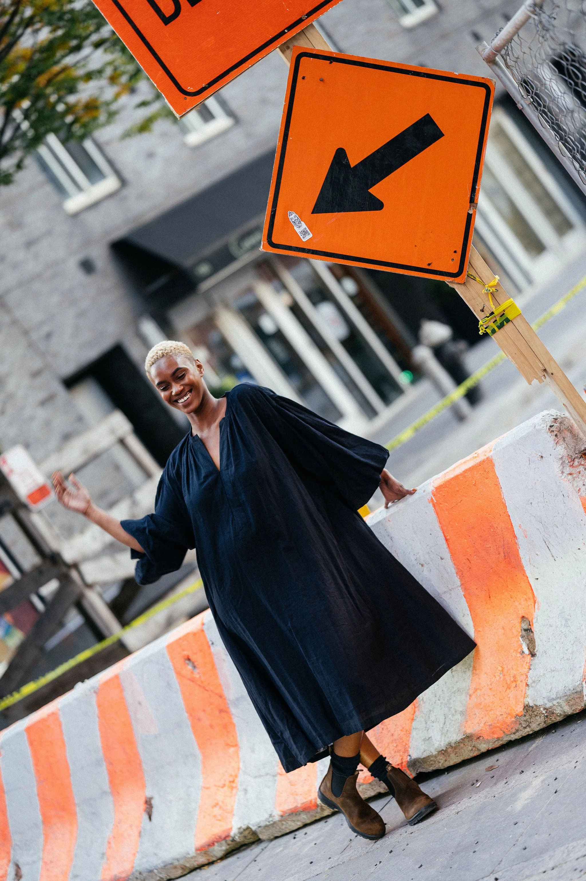 Free flowing relaxed midi dress