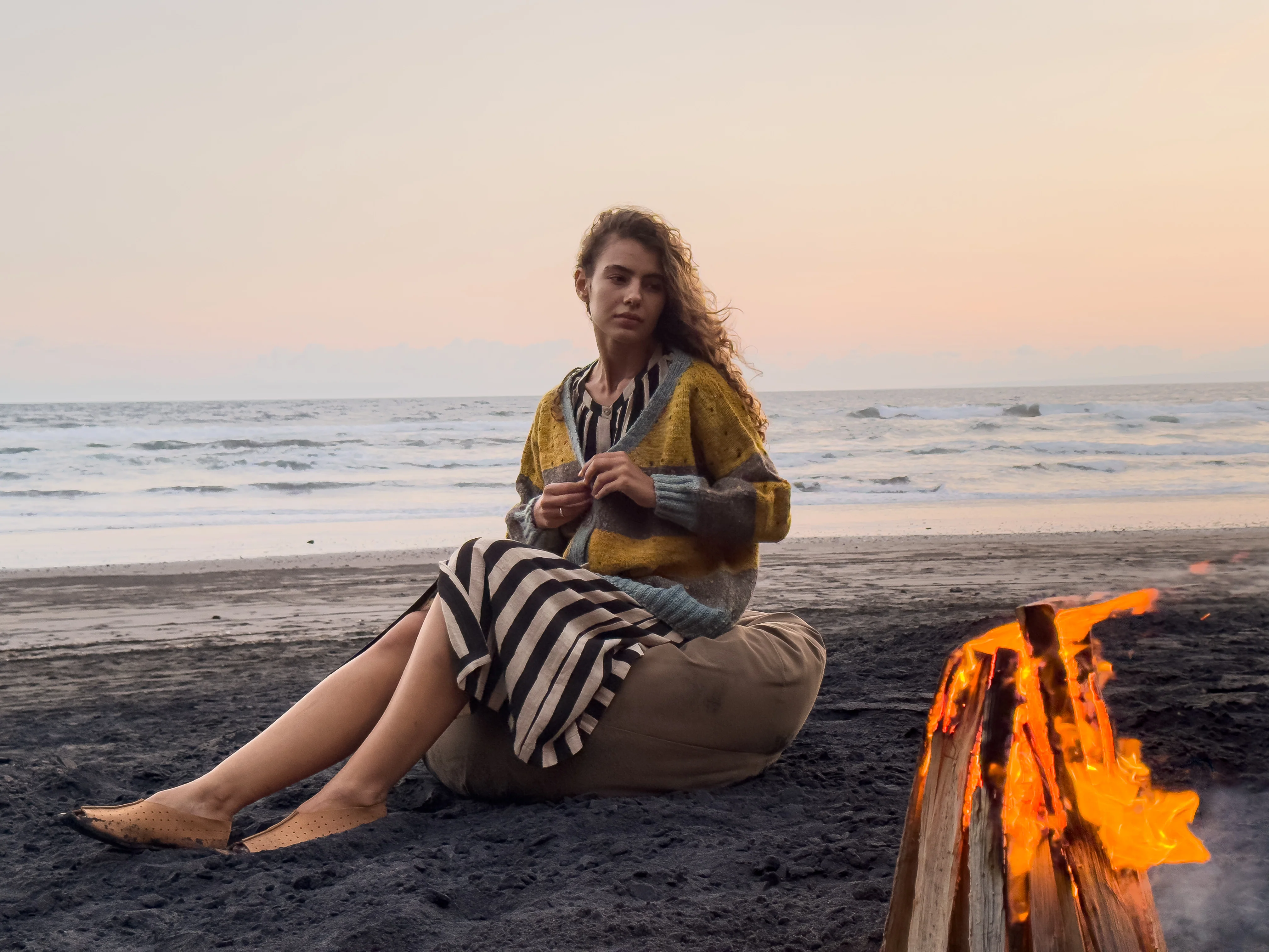 Ochre Striped Sweater