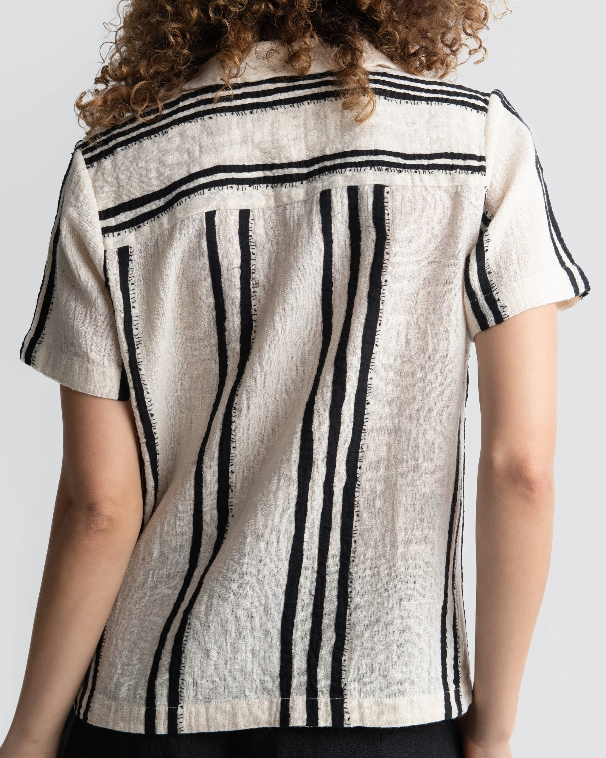 Hand Embellished Striped Shirt