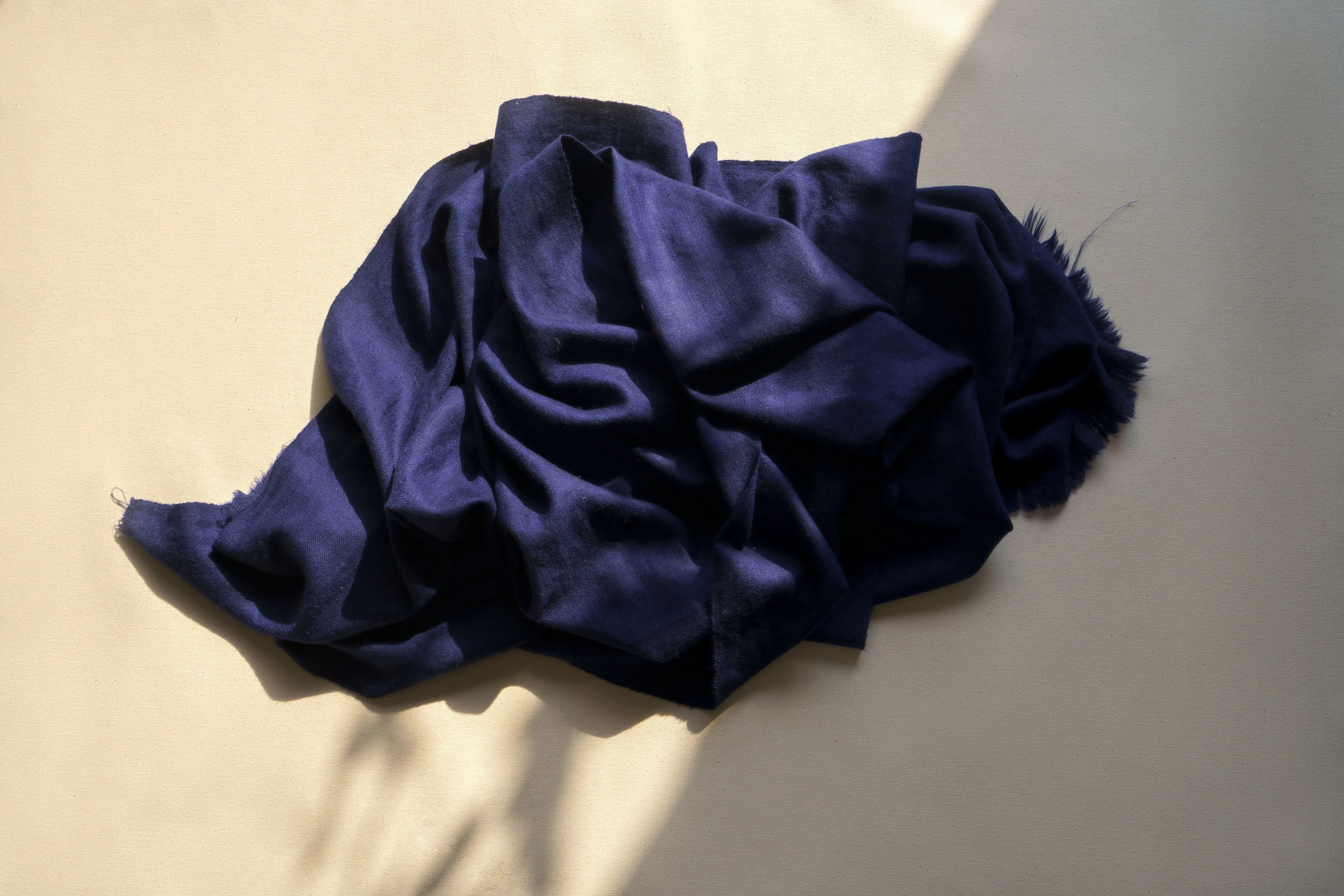 Midnight blue cashmere stole