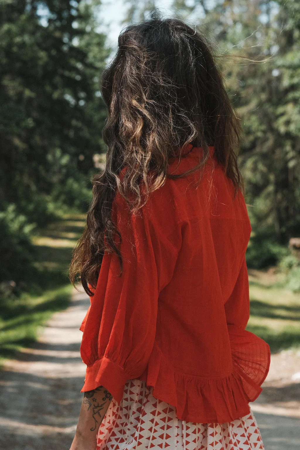 The Scarlet Frill Top