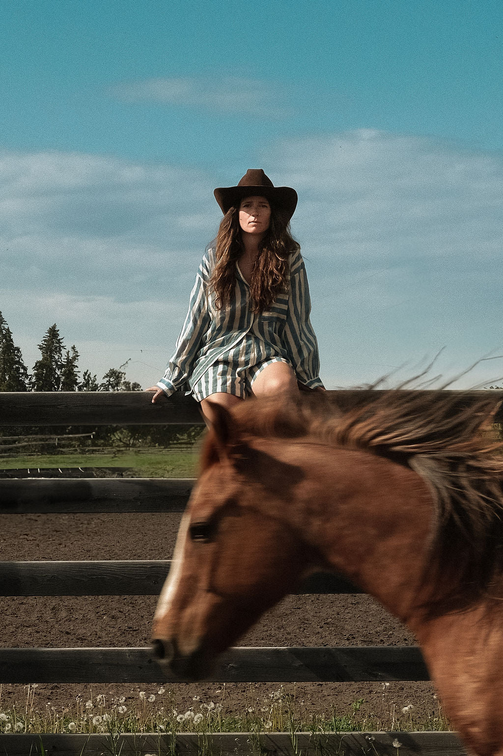 Summer Blue Artist Smock