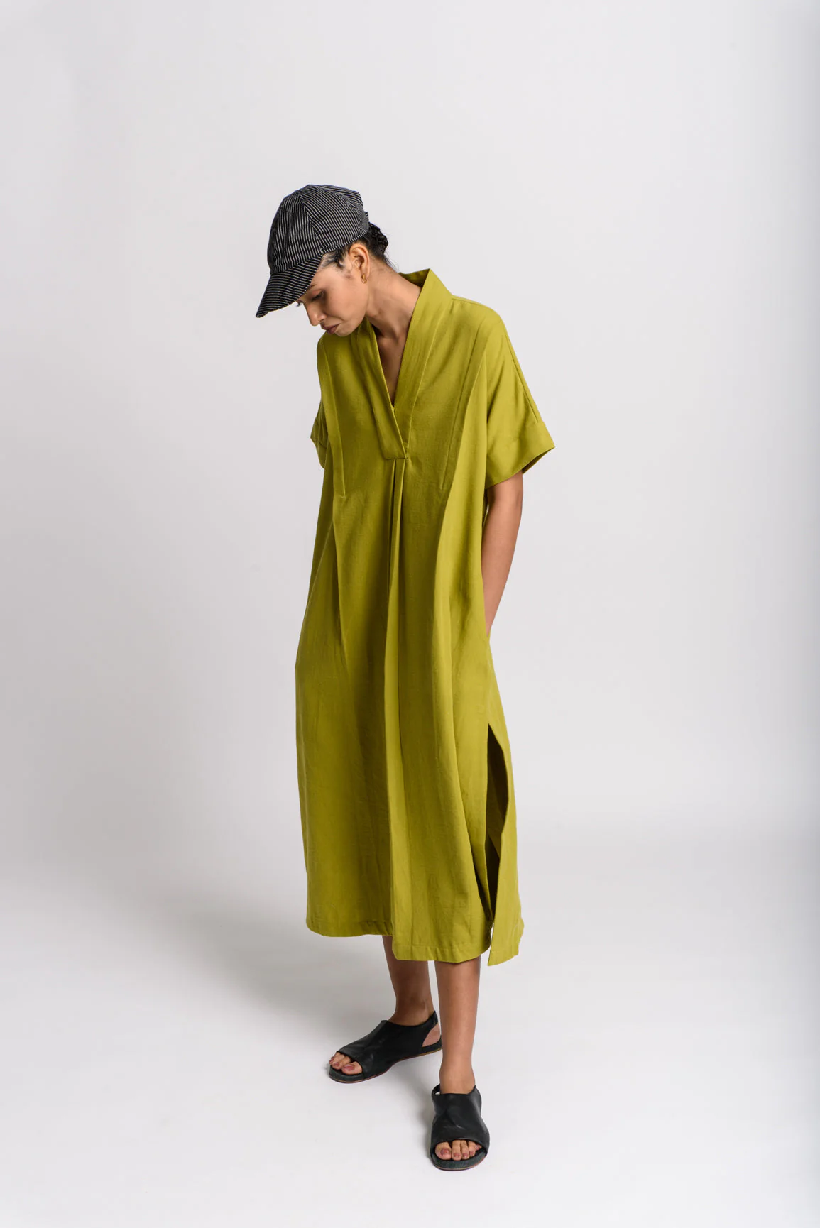 Lime green structured tunic