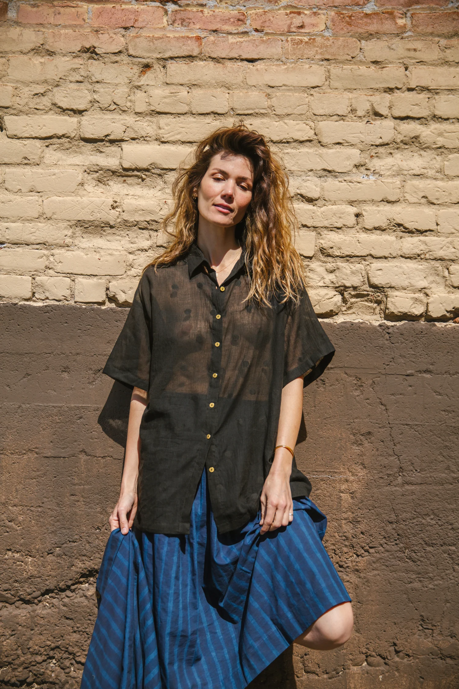 Black Checks Lounge Shirt