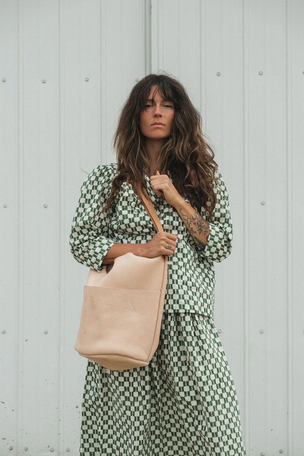 Vintage Green Block Shirt