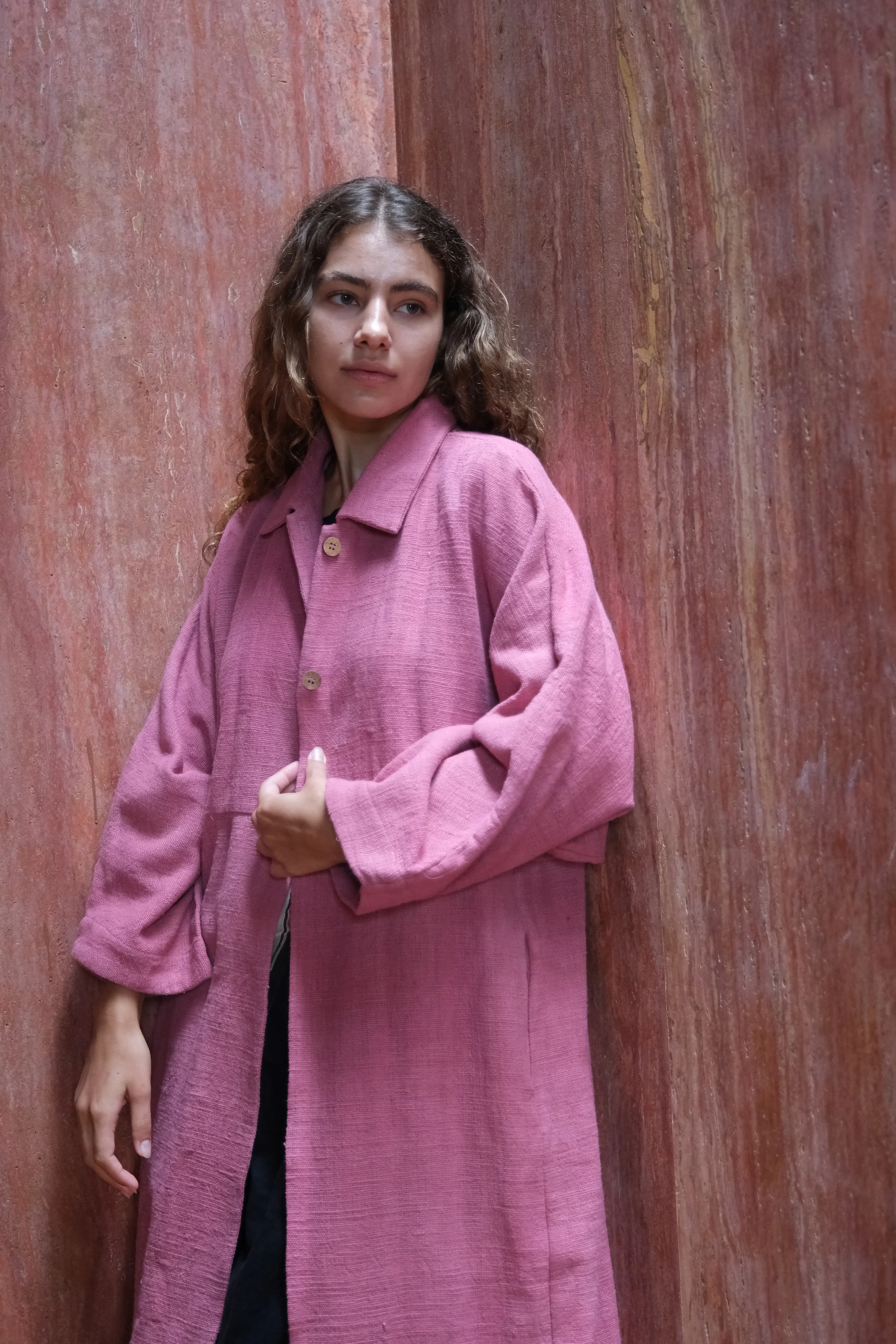 Fiery Pink Duster Jacket