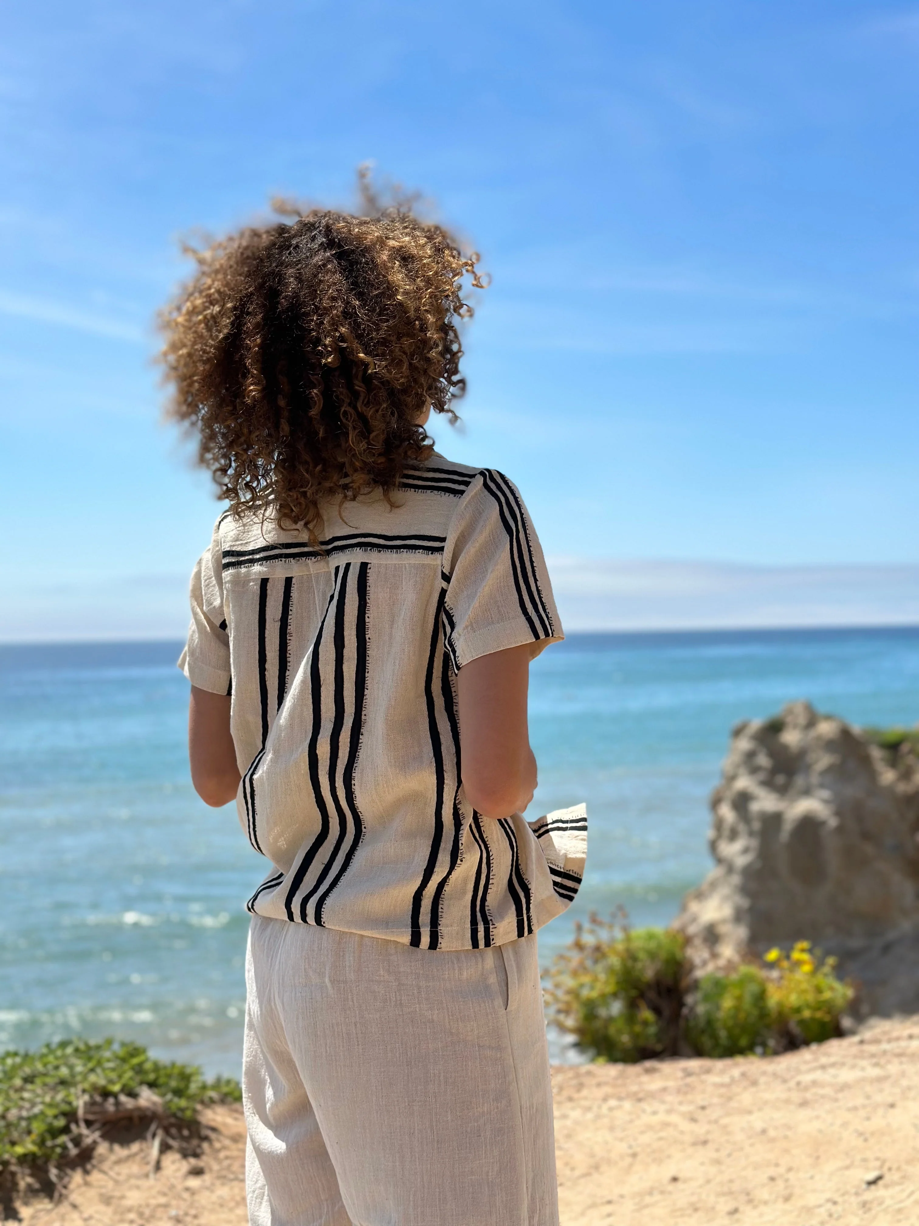 Hand Embellished Striped Shirt