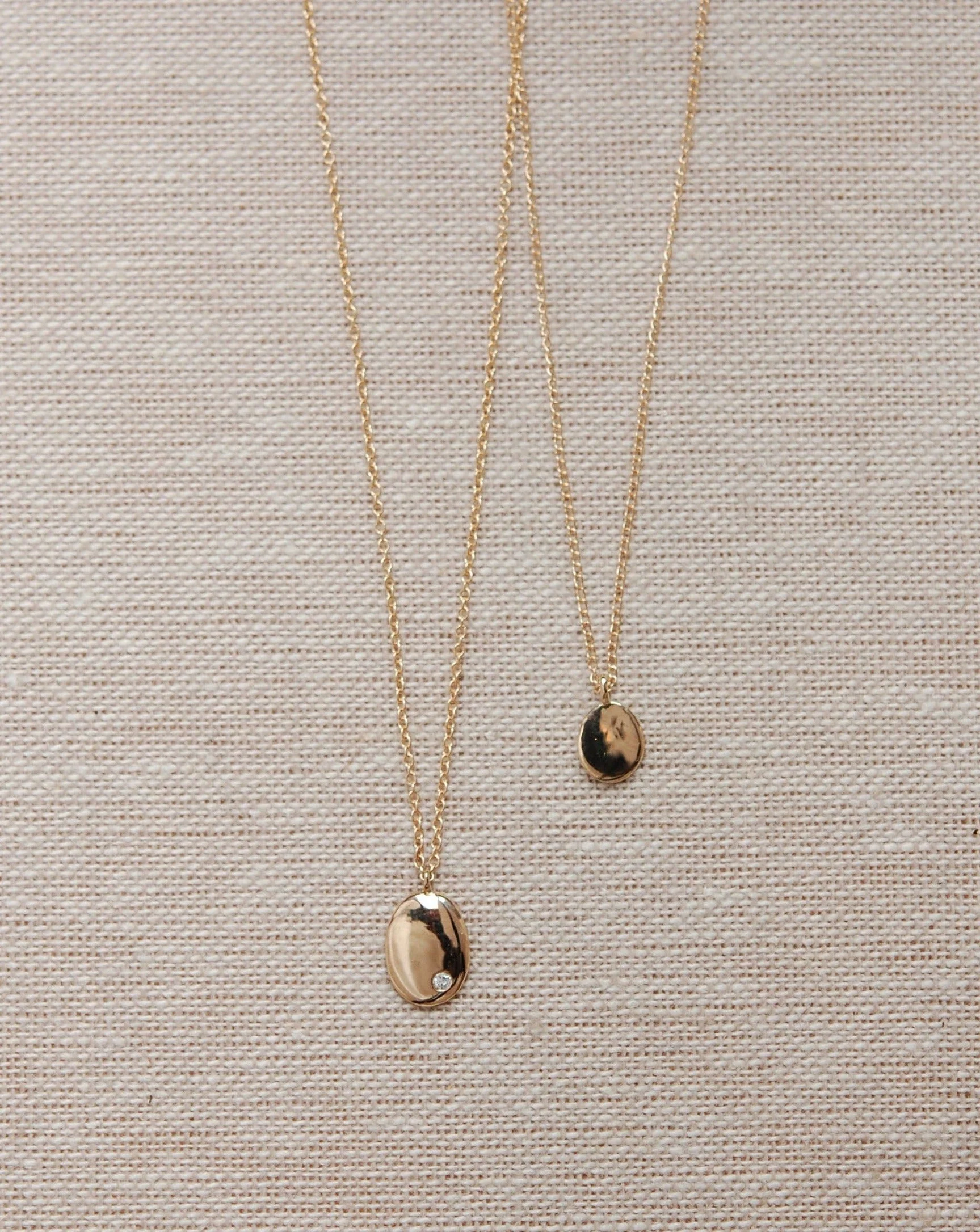 Tiny Drop Necklace in 14k Gold