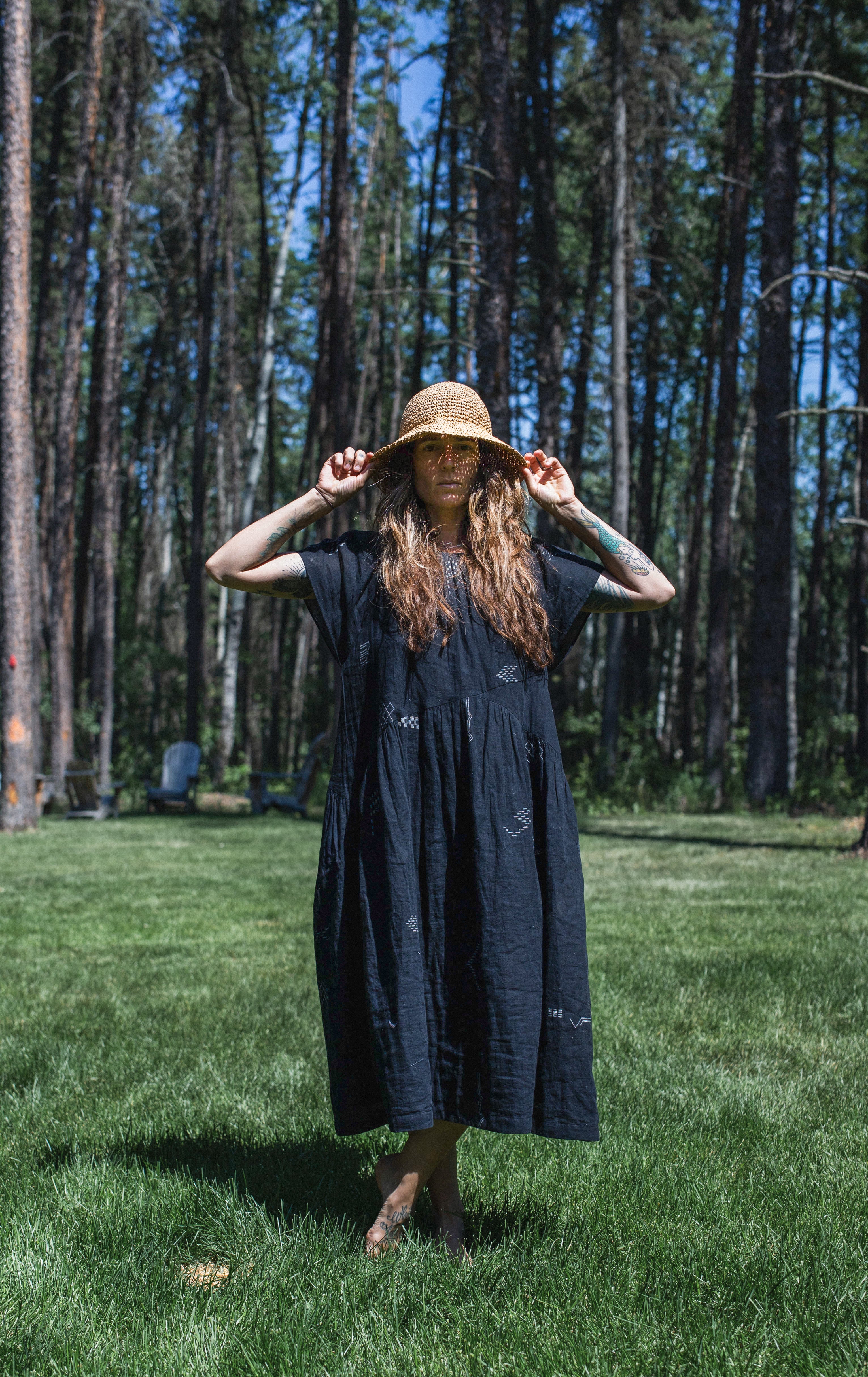Black Honeycomb Dress